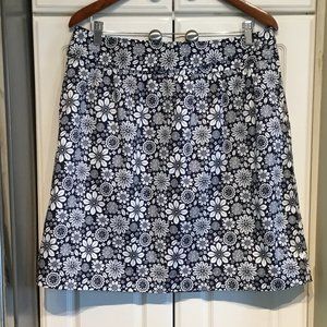 Brooks Brothers "346" Blue/White Floral Skirt